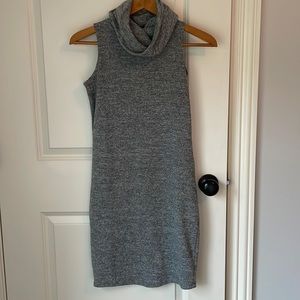 Heather gray cowl neck sweater dress